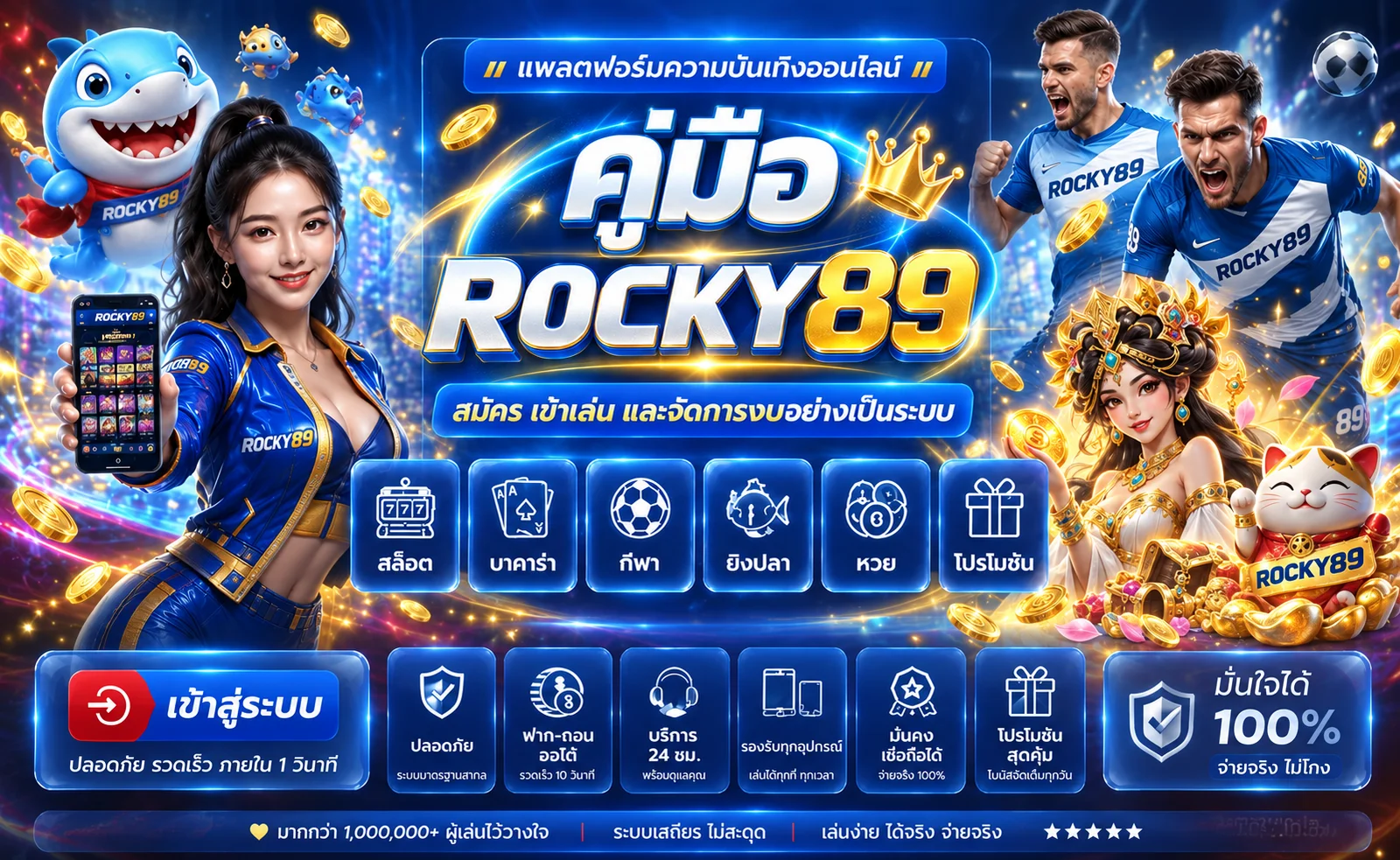 ROCKY89 คู่มือสมัคร เข้าเล่น และจัดการงบ